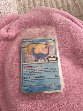 Pokemon Aurorus Trading Card - Blue, Yellow, Purple